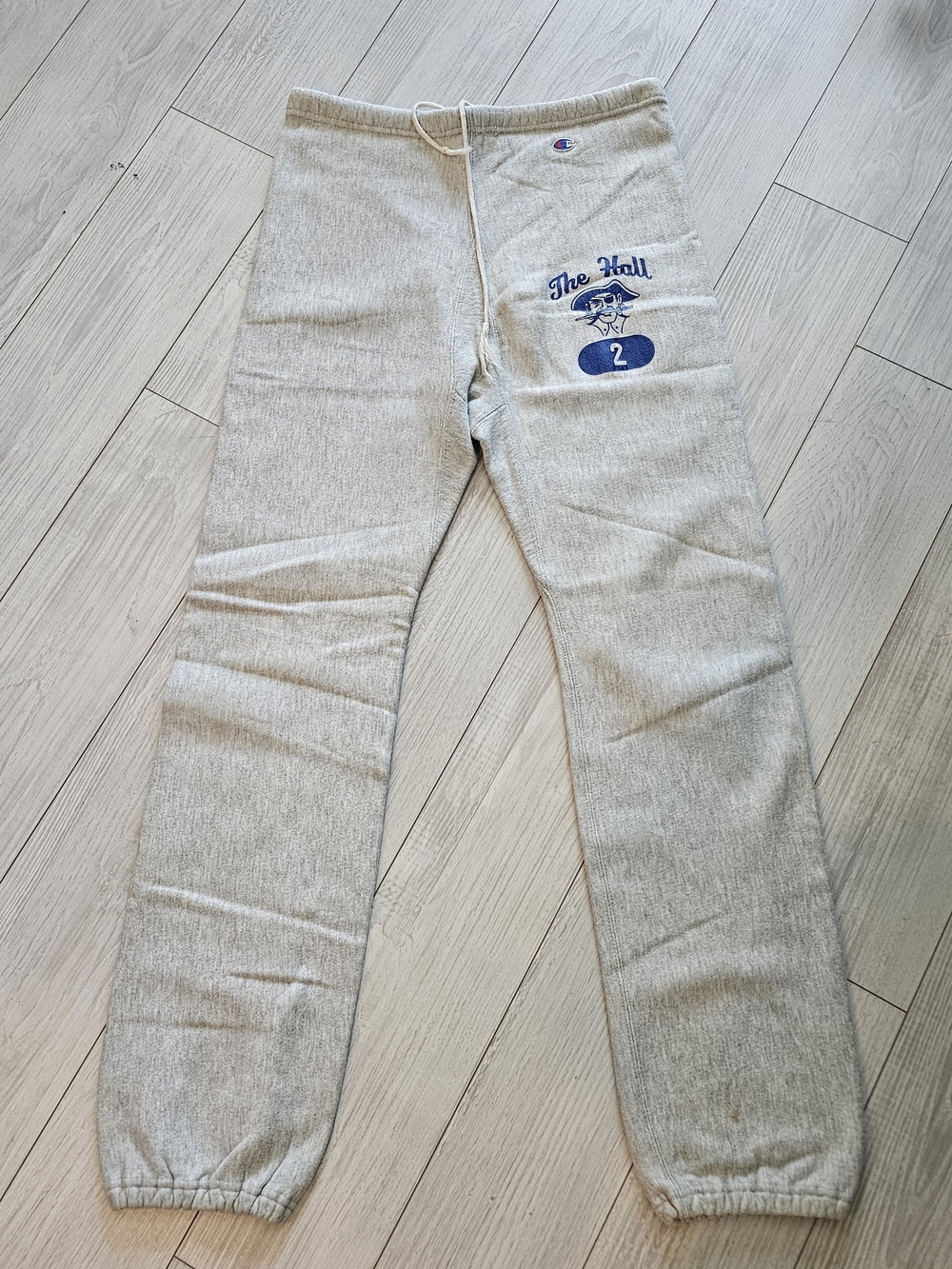 VTG 90s Champion Seton Hall Gray Sweatpants Size Large "The Hall" Reverse Weave